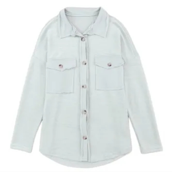 New contrast pocket relaxed shacket - Picture 11 of 16